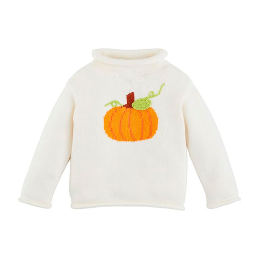 Pumpkin Roll Neck Sweater White