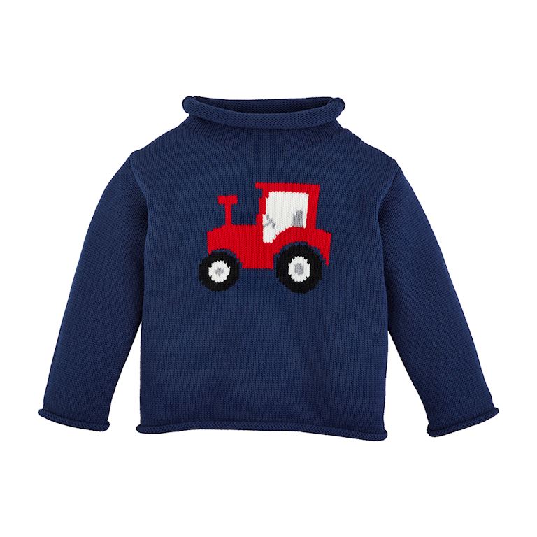 Navy Blue, Tractor Roll Neck Sweater (Copy)